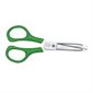 School Scissors 6" semi-pointed tip, green