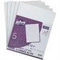 White Figuring Pad Quadruled 4 sq. / in. Package of 5. 8-3 / 8 x 10-7 / 8"