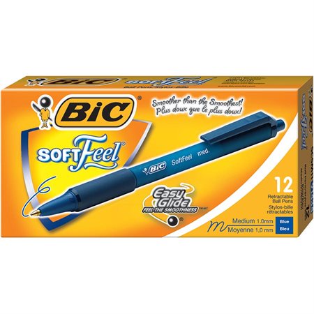 Soft Feel® Retractable Ballpoint Pens Box of 12 blue