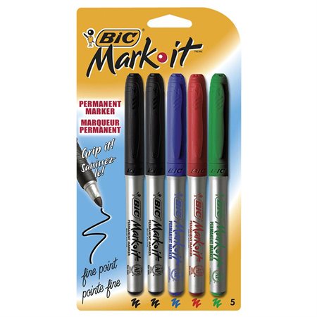 Intensity®  Permanent Marker Package of assorted colours pkg 5