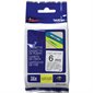 P-Touch TZe Printing Tape Cassette 6 mm black on clear