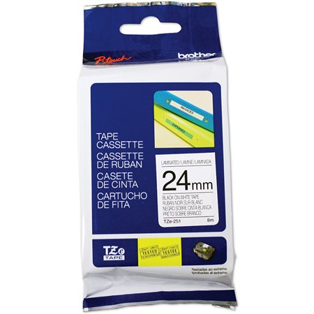 24 mm P-Touch TZe Printing Tape Cassette black on white