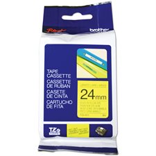 24 mm P-Touch TZe Printing Tape Cassette black on yellow