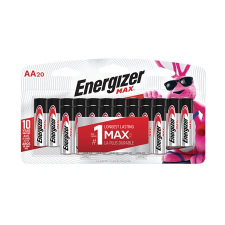 Max Alkaline Batteries AA package of 20