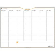 Wallmates® Self-Adhesive Monthly Planning Surface Undated 18 x 24 in.