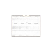 Wallmates® Self-Adhesive Monthly Planning Surface January-December 2024 18 x 24 in.