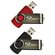Clé USB à mémoire flash Classic USB 2.0 8 Go - paquet de 2 (noir/rouge)