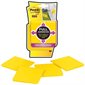 Feuillets entièrement collants Post-it® Super Sticky 3 x 3 po. jaune - paquet de 4