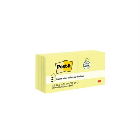 Post-it® Greener Pop-Up Notes yellow  (12)