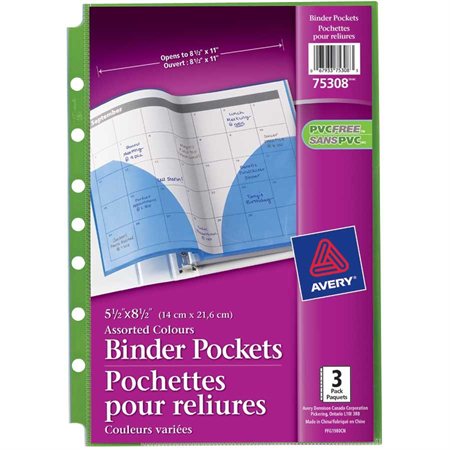 Mini binder pockets