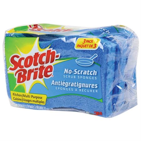 Scotch-Brite® Scrub Sponge No scratch pkg 3