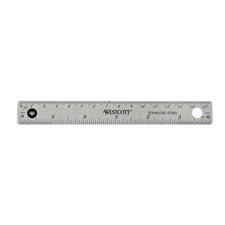 Metal Ruler with Cork Backing 15 cm metric / 6”
