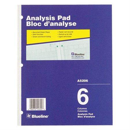 Bloc d'analyse A5200 6 col.