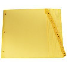 Printed Dividers Legal, 4-hole punched. A-Z