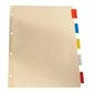 Insertable Tab Dividers Legal. 4-hole punched. Assorted colours. 5 tabs