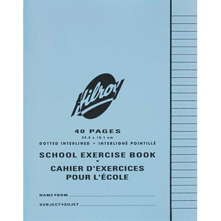 Interlined exercise notebook