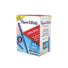 Write Bros Ballpoint Pens Medium point. Box of 60. blue