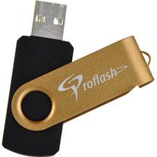 Clé USB à mémoire flash FlipFlash 8 Go or