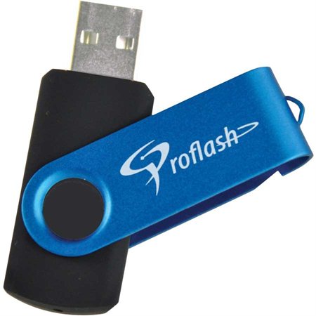 Clé USB à mémoire flash FlipFlash 64 Go bleu