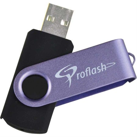 Clé USB à mémoire flash FlipFlash 64 Go violet