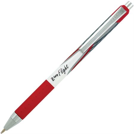 Z-Grip Flight Retractable Ballpoint Pens Box of 12 red