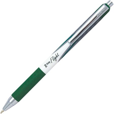 Z-Grip Flight Retractable Ballpoint Pens Box of 12 green