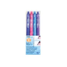 FriXion® Ball Clicker Retractable Erasable Pen 0.7 mm. Package of 4 assorted colours