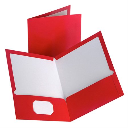 Showfolio™ Twin Pocket Portfolio Package of 25 red