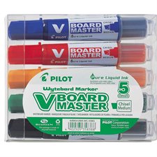 Begreen V Board Master Dry Erase Whiteboard Marker Chisel Point. Pack of 5.