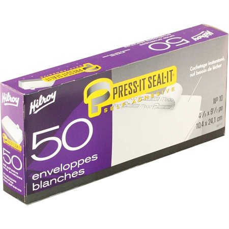 Enveloppe Press-it Seal-it® #10. 4-1 / 8 x 9-1 / 2 po. bte 50