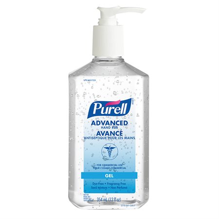 Purell® Hand Sanitizer Fragrance free gel, 70% ethyl alcohol. 12 oz