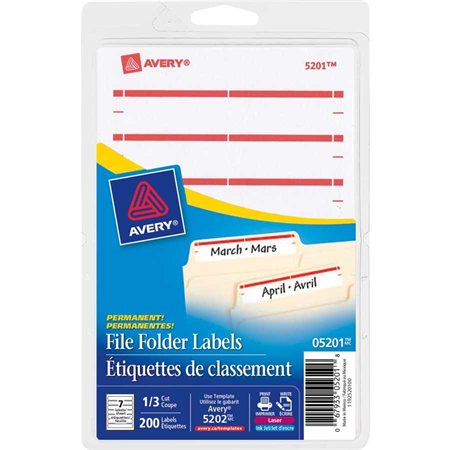 White File Folder Labels