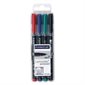 Lumocolor® Permanent Marker Fine Tip. 0.6 mm Package of 4 assorted colours
