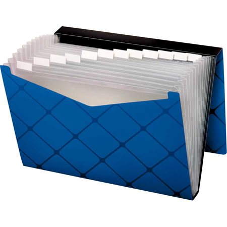 Classeur expansible avec rabat escamotable 13 pochettes bleu