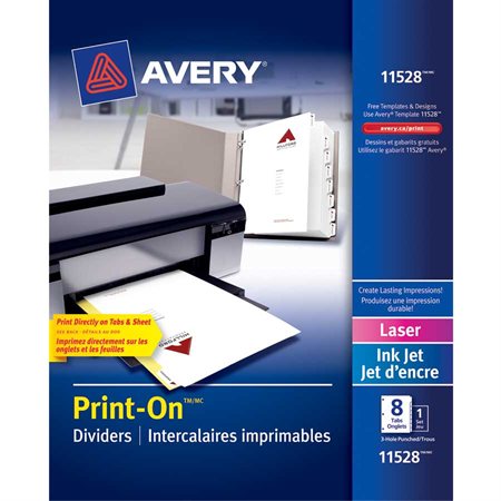 Intercalaires imprimables Print-On™ 8 onglets 1 jeu