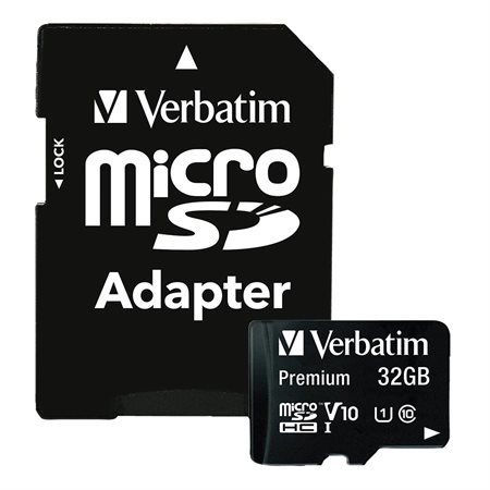 Carte mémoire micro SDHC / SDXC Premium avec adaptateur Classe 10 SDHC, 45 Mo / s 32 Go