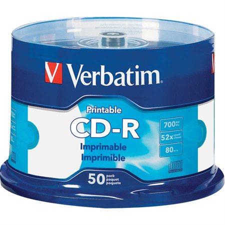 CD-R imprimable 52x paquet de 50