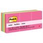Feuillets Post-it® - collection Peptitude 1-3 / 8 x 1-7 / 8 po bloc de 100 feuillets (pqt 12)