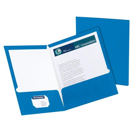 Showfolio™ Twin Pocket Portfolio Package of 25 blue
