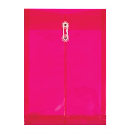 Enveloppe en polyéthylène translucide 9-3/4 x 13-1/2 po. Ouverture verticale. rouge