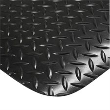 Industrial Deck Plate Anti-Fatigue Mat 24 x 36 in. black