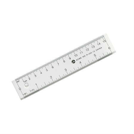 Transparent Acrylic Ruler 15 cm  /  6”