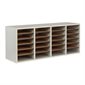 Wood Mailroom Organizer 24 compartments, 39-1/4 x 11-3/4 x 16-1/4 in. H grey
