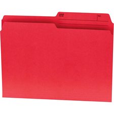 Offix® Reversible Coloured File Folders - Letter size - Red