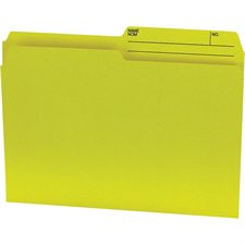 Offix® Reversible Coloured File Folders - Letter size - Yellow