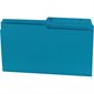 Offix® Reversible Coloured File Folders - Legal size - Teal