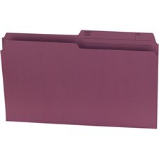 Offix® Reversible Coloured File Folders - Legal size - Burgundy