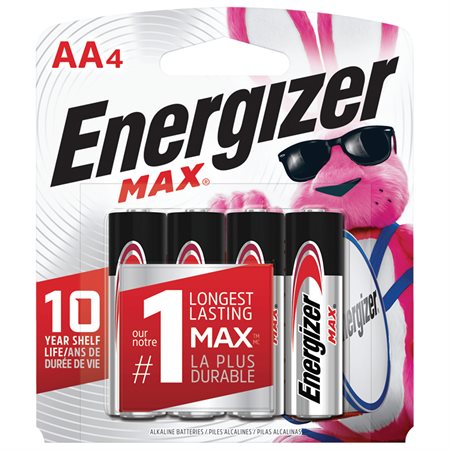 Max Alkaline Batteries AA package of 4