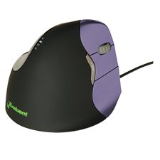 Evoluent 4 Ergonomic Vertical Mouse Wired, small size right-handed, black/purple
