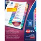 Ready Index® Dividers Assorted colours. 6 sets. Printed. 1-15